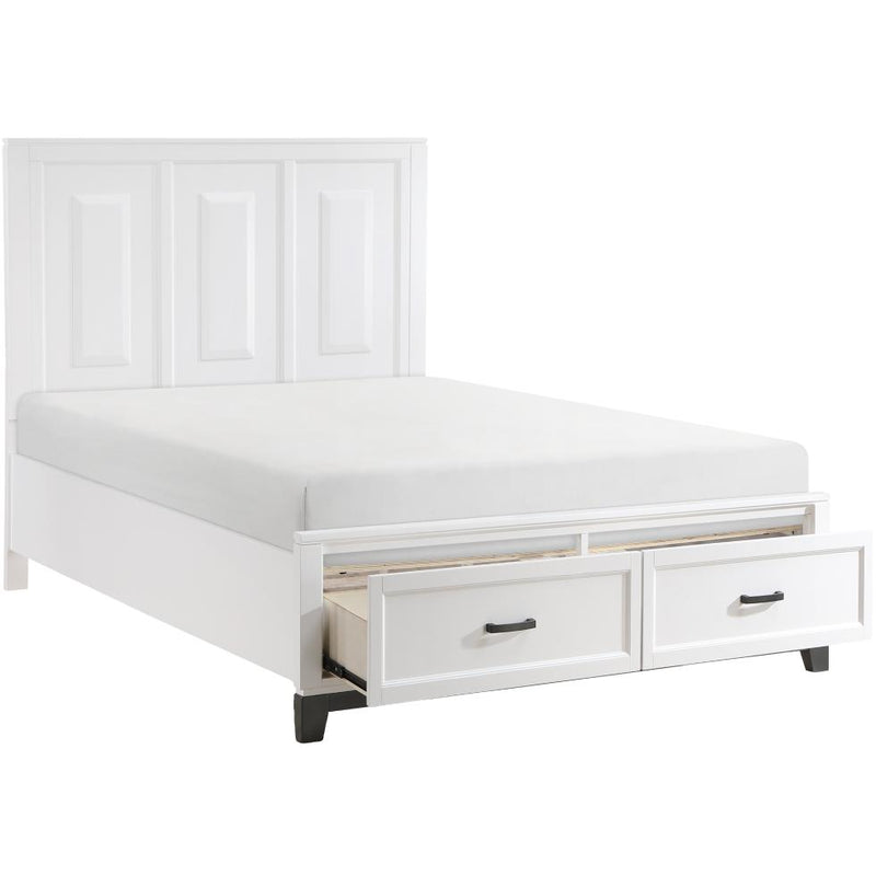 Mazin Furniture Garretson Queen Platform Bed with Storage 1450WH-1* IMAGE 3
