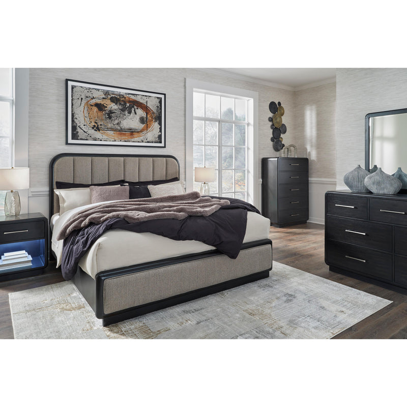 Signature Design by Ashley Rowanbeck Queen Upholstered Panel Bed B821-57/B821-54 IMAGE 7