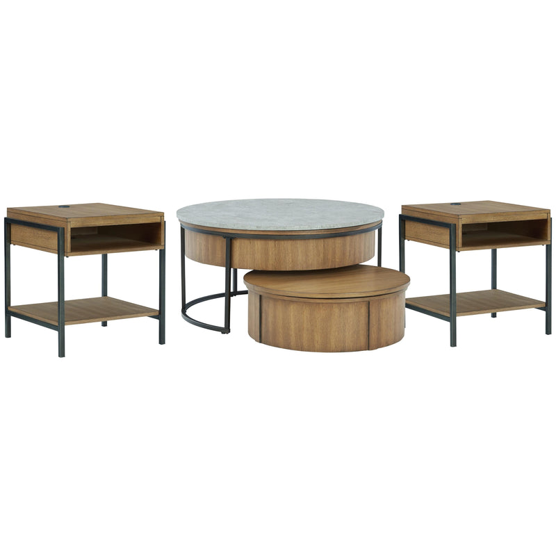  Signature Design by Ashley Fridley T964T1 Coffee Table and 2 End Tables IMAGE 1