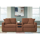 Signature Design by Ashley Modmax Stationary Fabric Loveseat with Console 182938-182939-182940 IMAGE 3