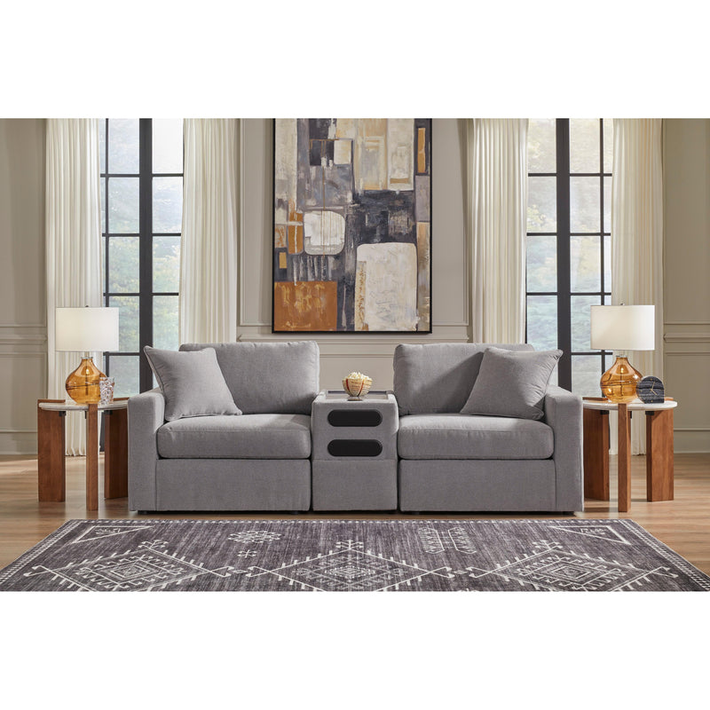 Signature Design by Ashley Modmax 92104S13 3 pc Sectional Loveseat with Audio System IMAGE 2