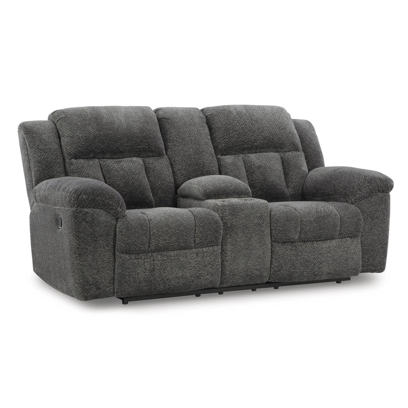 Signature Design by Ashley Frohn 3740694C Double Reclining Loveseat with Console IMAGE 1
