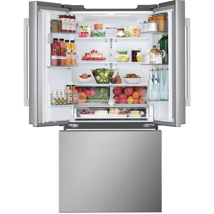 LG 25 cu.ft. 3-Door French Door Refrigerator with Hybrid Handle Design and External Ice and Water Dispenser LF25H6330S IMAGE 3