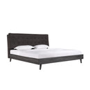  Mazin Furniture Saiya 1962DGK King Bed with Upholstered Headboard, Dark Grey IMAGE 2