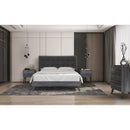  Mazin Furniture Saiya 1962DGK King Bed with Upholstered Headboard, Dark Grey IMAGE 8