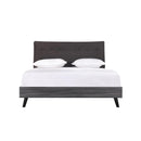  Mazin Furniture Saiya 1962DGQ Queen Bed with Upholstered Headboard, Dark Grey IMAGE 1