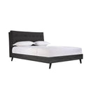  Mazin Furniture Saiya 1962DGQ Queen Bed with Upholstered Headboard, Dark Grey IMAGE 2