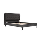  Mazin Furniture Saiya 1962DGQ Queen Bed with Upholstered Headboard, Dark Grey IMAGE 5
