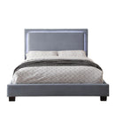  Mazin Furniture Lumina 1991GYK King Upholstered Platform Bed with LED Headboard IMAGE 1