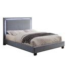  Mazin Furniture Lumina 1991GYK King Upholstered Platform Bed with LED Headboard IMAGE 2