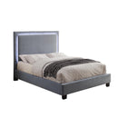  Mazin Furniture Lumina 1991GYQ Queen Upholstered Platform Bed with LED Headboard IMAGE 2