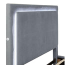  Mazin Furniture Lumina 1991GYQ Queen Upholstered Platform Bed with LED Headboard IMAGE 3