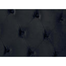  Mazin Furniture Deirdre 1992BKQ Queen Upholstered Platform Bed, Black IMAGE 4