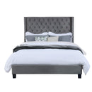  Mazin Furniture Deirdre 1992GYK King Upholstered Platform Bed, Grey IMAGE 1