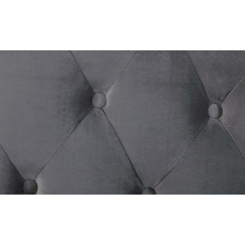  Mazin Furniture Deirdre 1992GYQ Queen Upholstered Platform Bed, Grey IMAGE 4