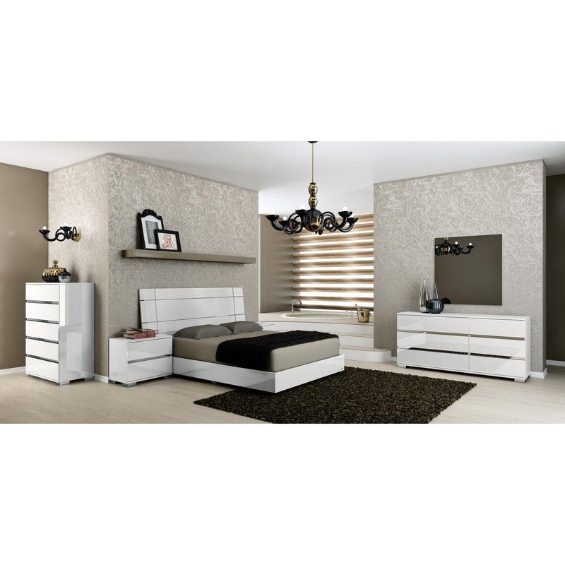  Mazin Furniture Dream DRBWHLT01 Queen Panel Bed, White Lacquer IMAGE 6