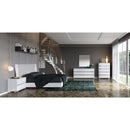  Mazin Furniture Dream DRBWHLT02GE King Geo Upholstered Bed, White Lacquer IMAGE 5