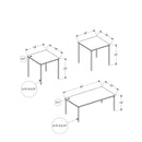 Monarch I 7895P 3Pcs Occasional Table Set - Dark Taupe/Black Metal IMAGE 11