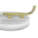  Monarch I 9636 20"H Table Lamp - White Marble/Ivory Shade IMAGE 5