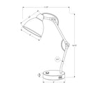  Monarch I 9659 17"H Table Lamp - Nickel Metal/Nickel Shade/Usb IMAGE 6