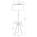  Monarch I 9746 63"H Tripod Floor Lamp - Brass Metal/Usb IMAGE 4