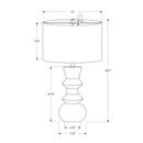  Monarch I 9762 26"H Table Lamp - Cream Ceramic/Ivory Shade IMAGE 4