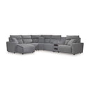  Signature Design by Ashley Modmax 65906S29 6 pc Reclining Sectional with Chaise and Audio Console IMAGE 1