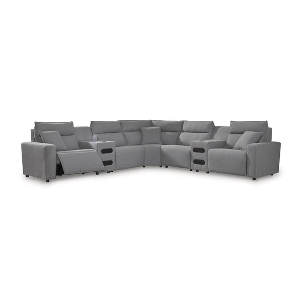  Signature Design by Ashley Modmax 65906S9 7 pc Power Reclining Sectional with Chaise IMAGE 1