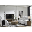 Signature Design by Ashley Rhines Falls PC4280496 Double Reclining Power Loveseat with Console IMAGE 14