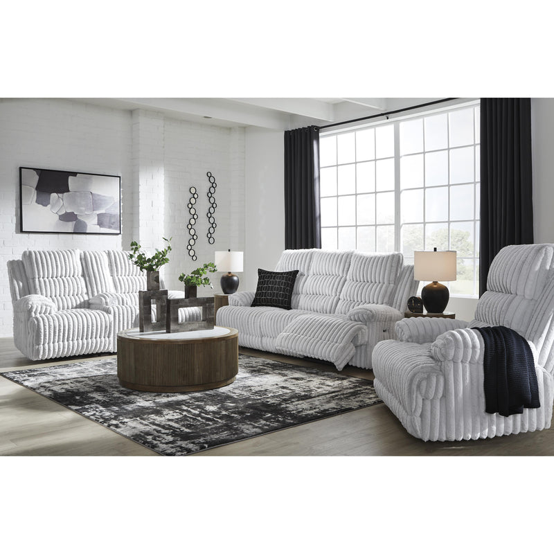  Signature Design by Ashley Rhines Falls PC4280496 Double Reclining Power Loveseat with Console IMAGE 18