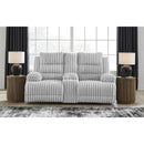  Signature Design by Ashley Rhines Falls PC4280496 Double Reclining Power Loveseat with Console IMAGE 5