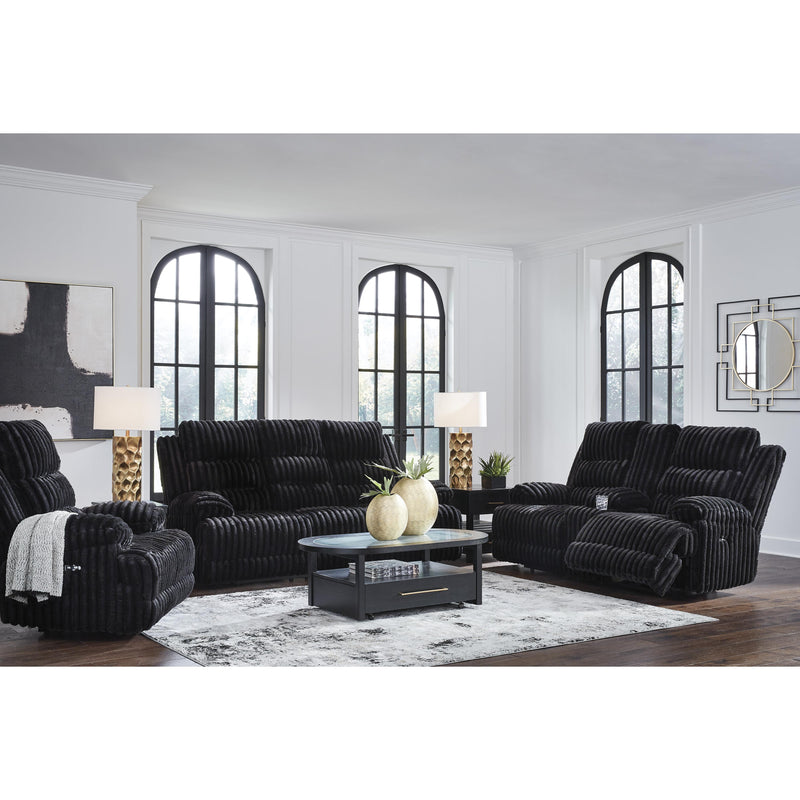  Signature Design by Ashley Rhine Falls PC4280596 Double Reclining Power Loveseat with Console IMAGE 12