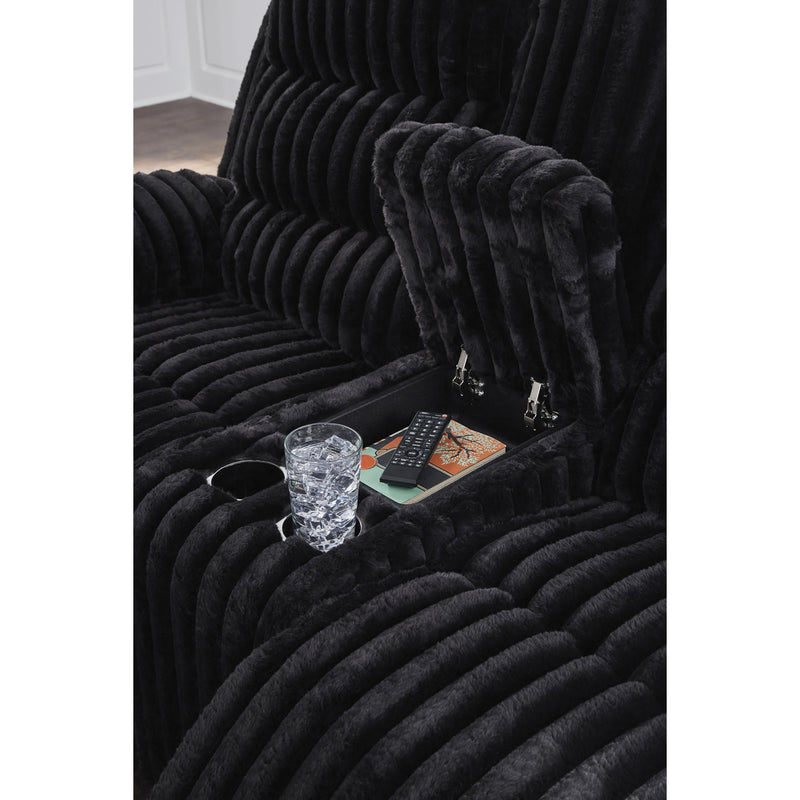  Signature Design by Ashley Rhine Falls PC4280596 Double Reclining Power Loveseat with Console IMAGE 5