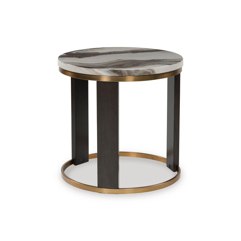  Signature Design by Ashley Jazmore T671-6 Round End Table IMAGE 1