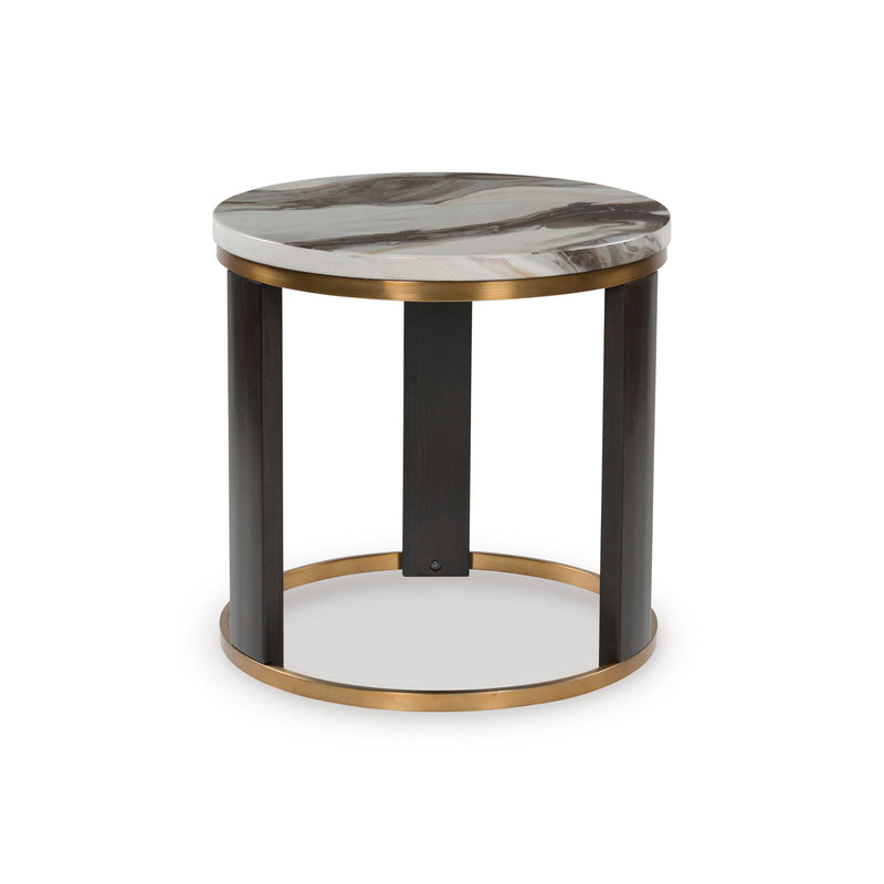  Signature Design by Ashley Jazmore T671-6 Round End Table IMAGE 2