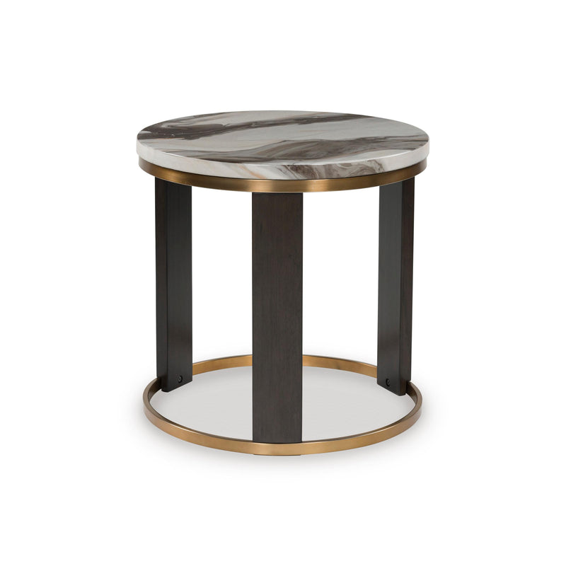  Signature Design by Ashley Jazmore T671-6 Round End Table IMAGE 3
