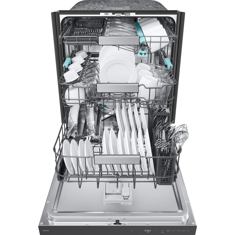 Samsung Bespoke 24-inch Built-In Dishwasher with Third Rack and AI Wash DW90F89P0USRAA IMAGE 3