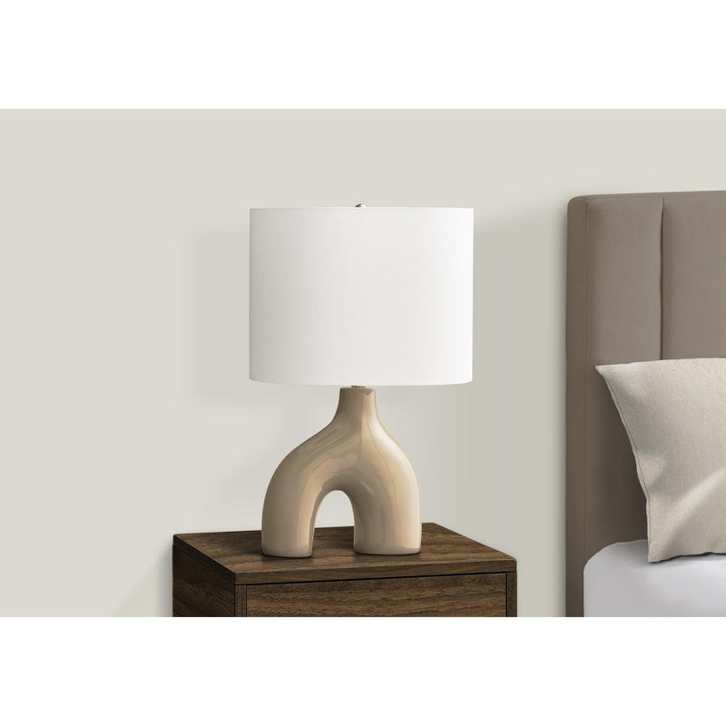  Monarch I 9662 25"H Table Lamp Brown Ceramic / Ivory Shade IMAGE 2