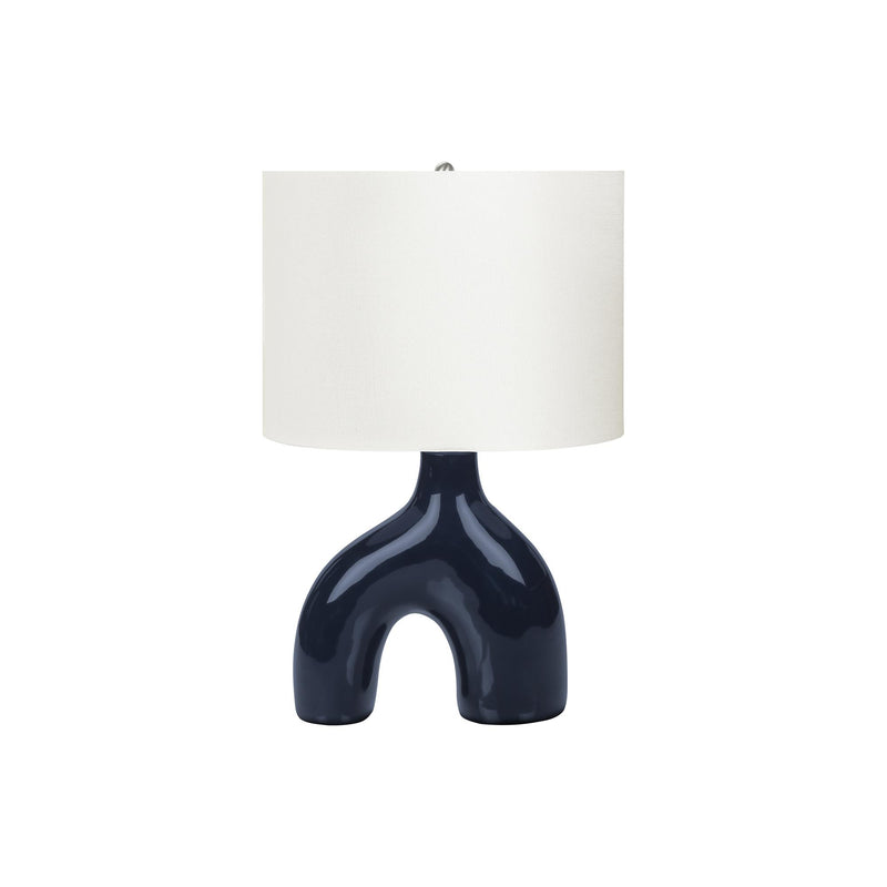  Monarch I 9663 25"H Table Lamp Blue Ceramic / Ivory Shade IMAGE 3