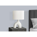  Monarch I 9665 25"H Table Lamp White Ceramic / Ivory Shade IMAGE 2