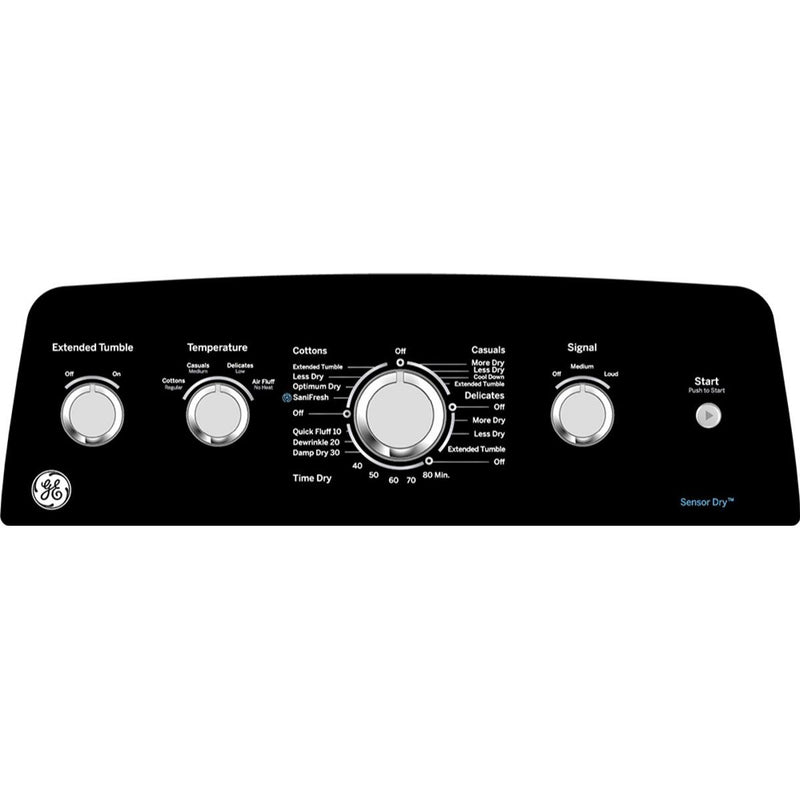 GE 7.2 cu.ft. Top Load Electric Dryer with SaniFresh Cycle GTD49EBMRWS IMAGE 3