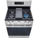  LG 30-inch Smart Gas Range with Air Fry LRGN6323Y IMAGE 3