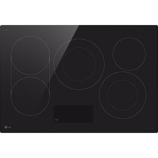  LG 30-inch Built-in Smart Electric Cooktop with 5 elements CBEW3017BE IMAGE 1
