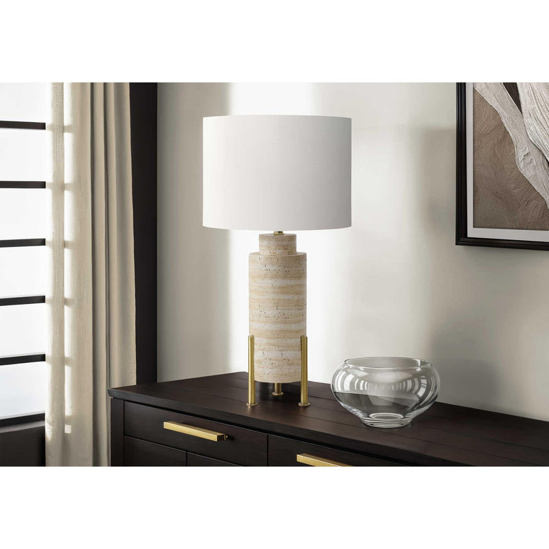  Monarch I 9928 30" Table Lamp - Beige Resin/Ivory Shade IMAGE 2