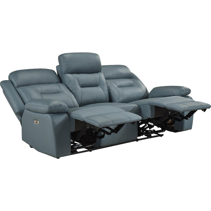  Mazin Furniture Laconia Power Reclining Leather Match Sofa 9629BGY-3PW IMAGE 3