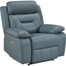  Mazin Furniture Laconia Power Glider Leather Match Recliner 9629BGY-1PWG IMAGE 1