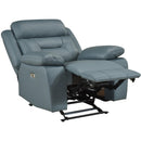  Mazin Furniture Laconia Power Glider Leather Match Recliner 9629BGY-1PWG IMAGE 3