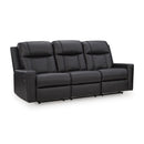  Benchcraft Mackmenville Reclining Leather Look Sofa 7471388 IMAGE 1