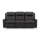  Benchcraft Mackmenville Reclining Leather Look Sofa 7471388 IMAGE 3