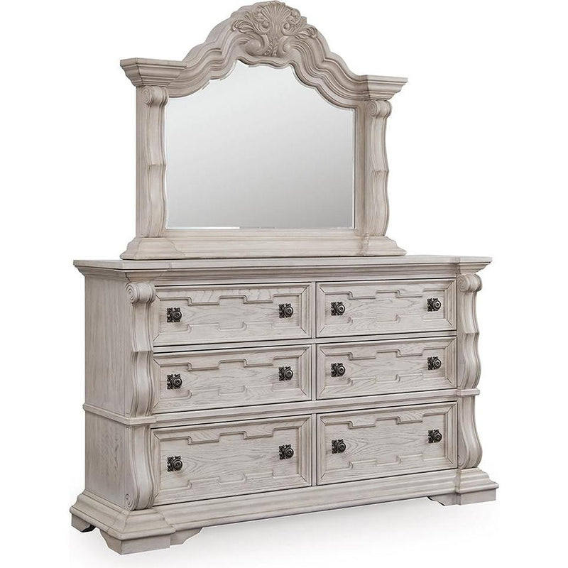Commode Miroir Luxe Palazzo Int - 6 Tiroirs - Verre - Style Hollywood - NEUVE